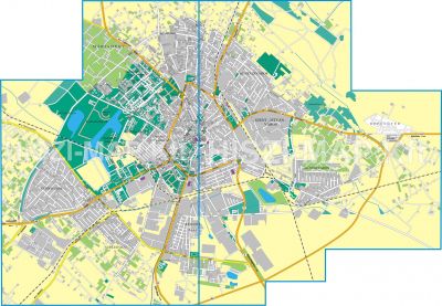 Kecskemét  térkép - tájoló