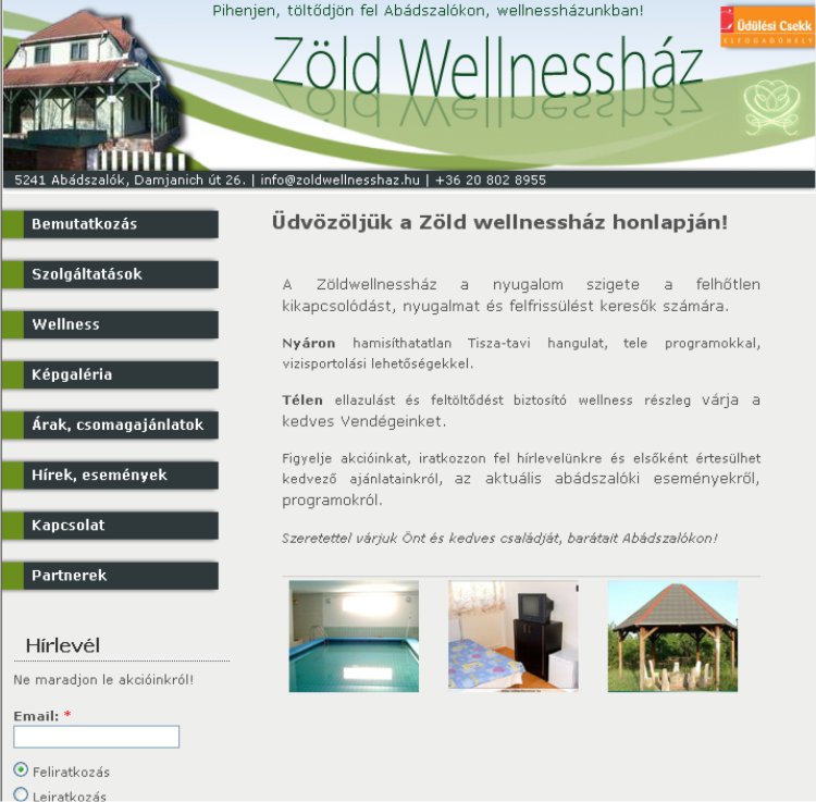 Zöld Wellnessház - Abádszalók